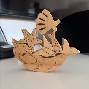 Slumberkins X Kispi Manta Rey Bay Play Set Wooden Balance Toy